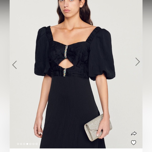 Sandro rhinestone dress, size 34 EU, size 2US,  with tags - Picture 2 of 5